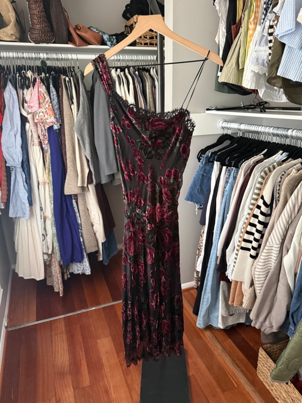 Betsey Johnson Vintage Y2K Velvet Burnout Dress